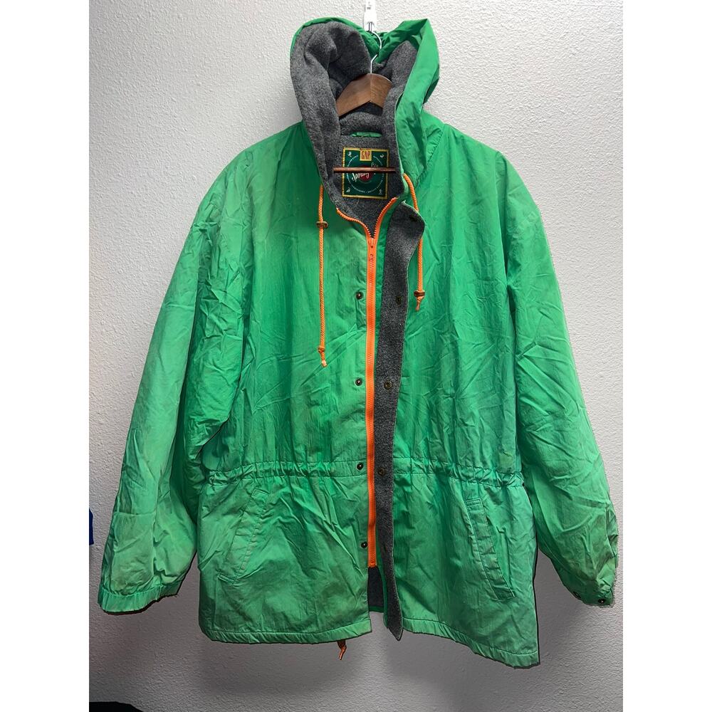 Vintage Gap Sporting Life Jacket Outdoor Lined Green VTG Full Zip Mens XL